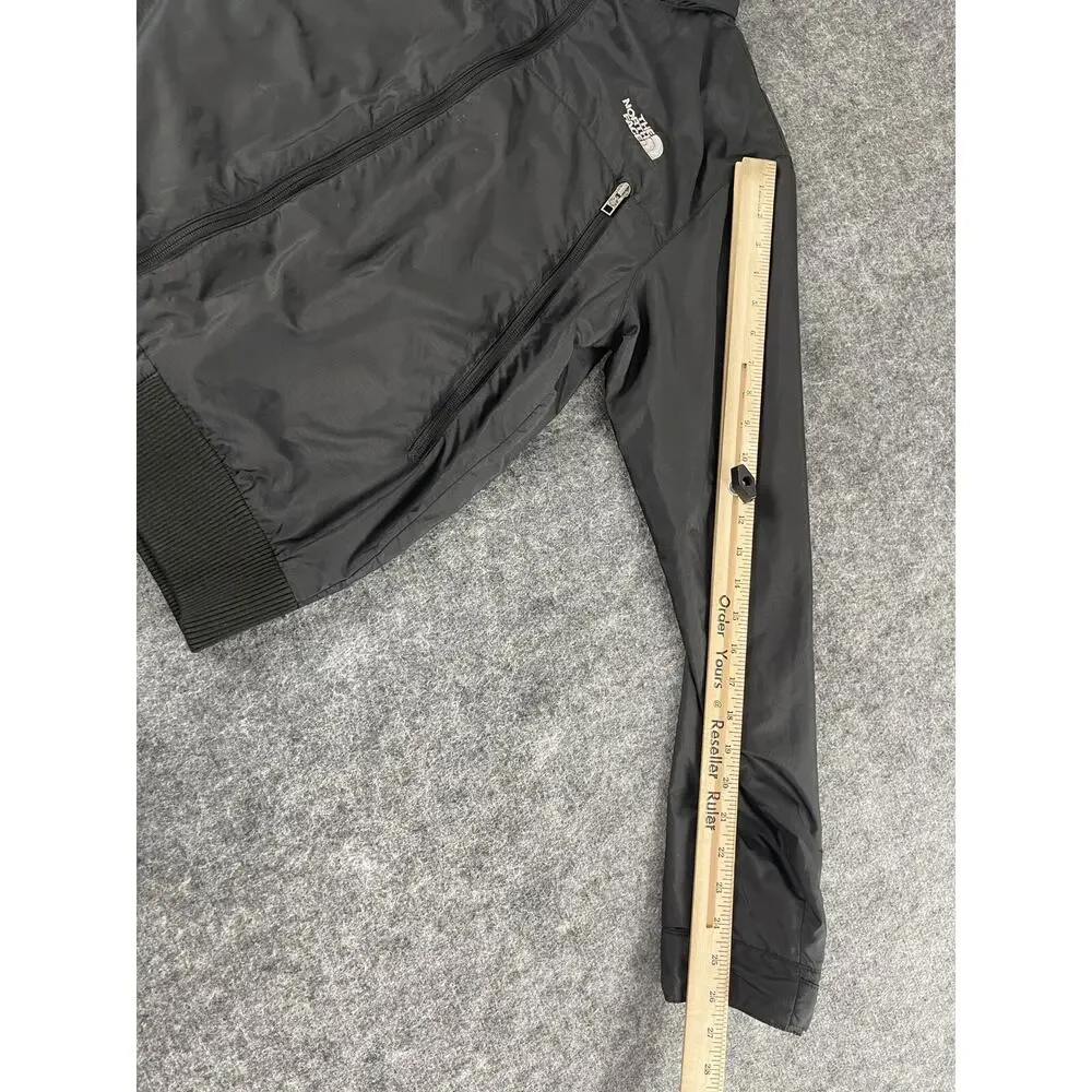 The North Face Jacket Mens Medium Black Windbreaker Full Zip Coat N251